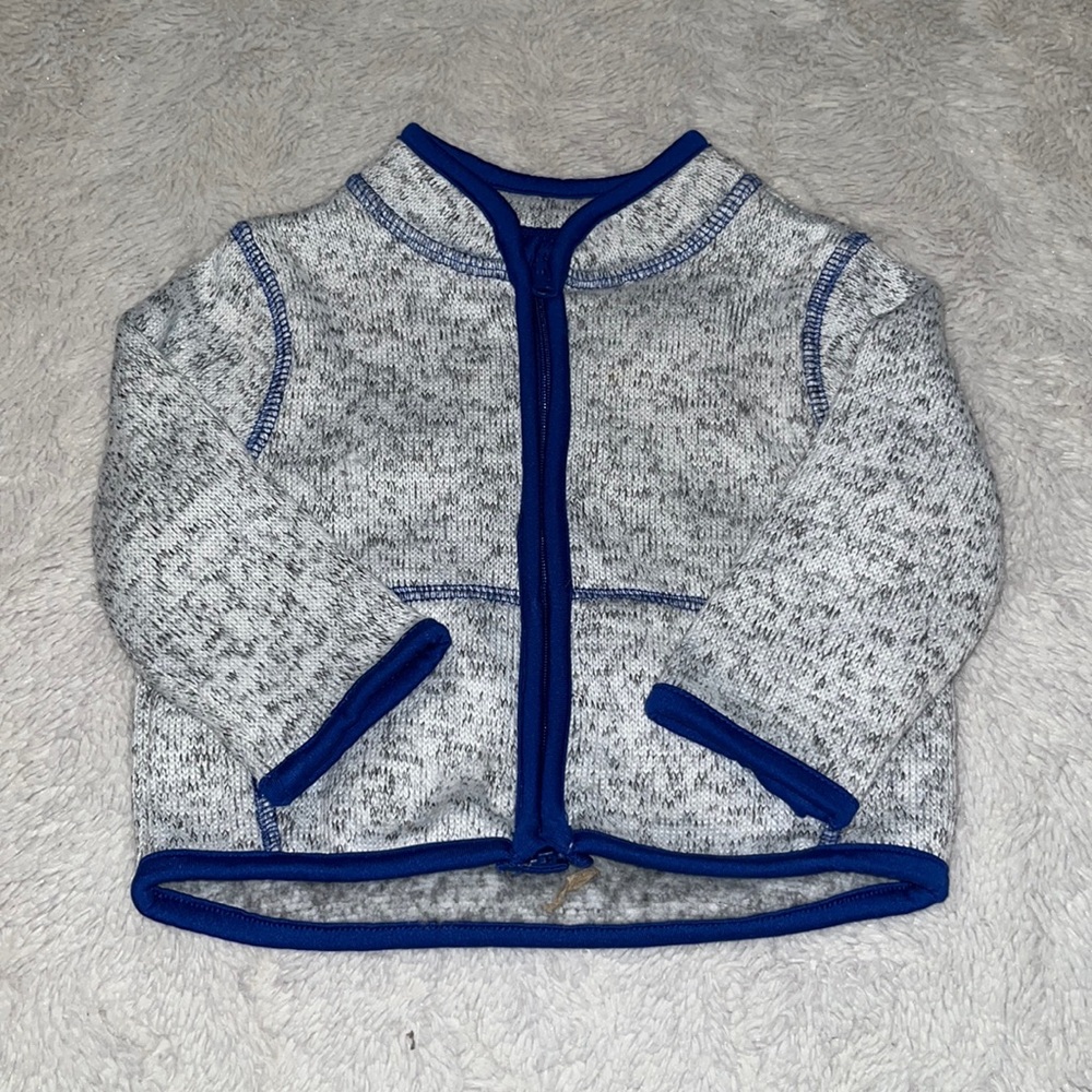 joe fresh gray zip up jacket 3-6 months